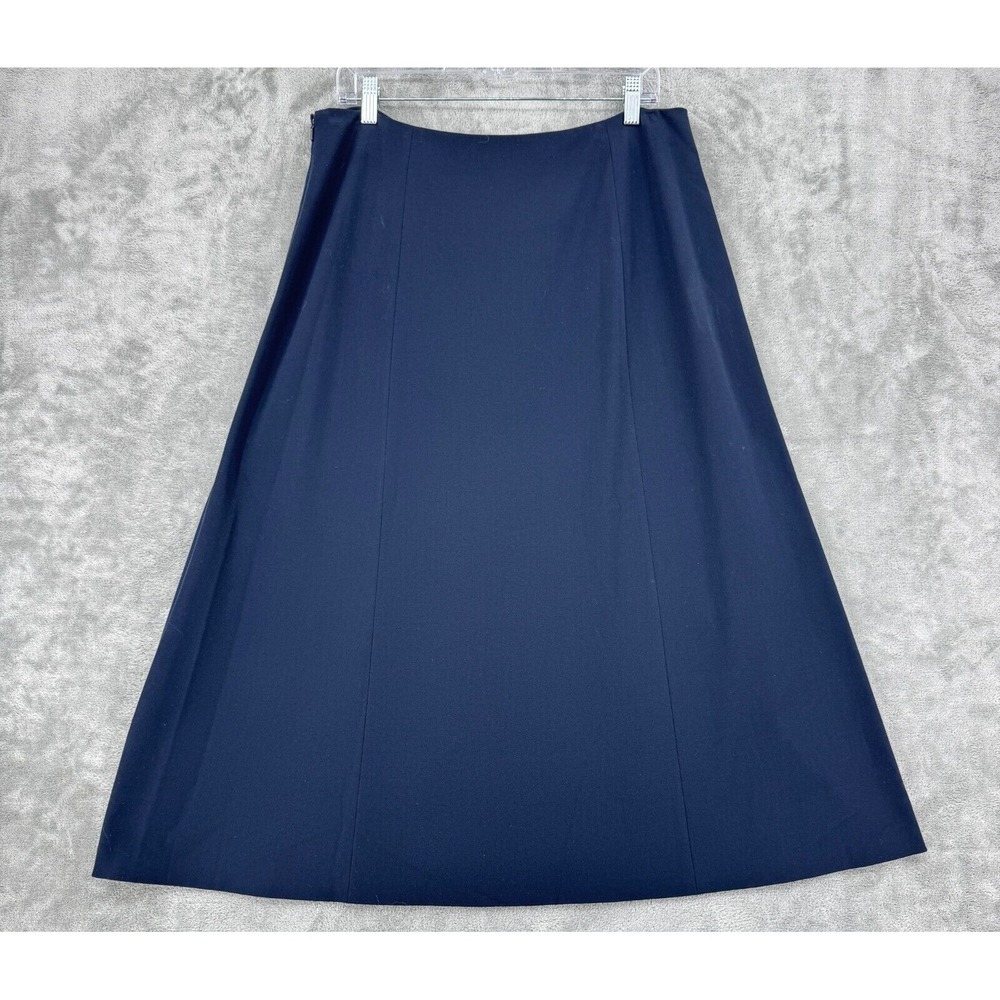 Nordstrom Skirt Womens 12 Panel A Line Midi Modest Minimalist Career Classic Zip